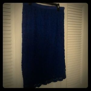 Downeast purple lace midi skirt